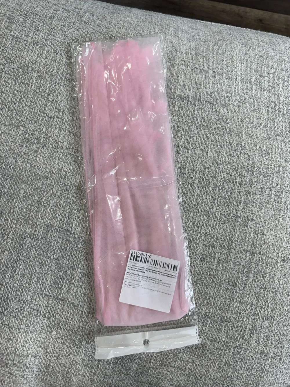 Sheer Balet Pink Opera Gloves